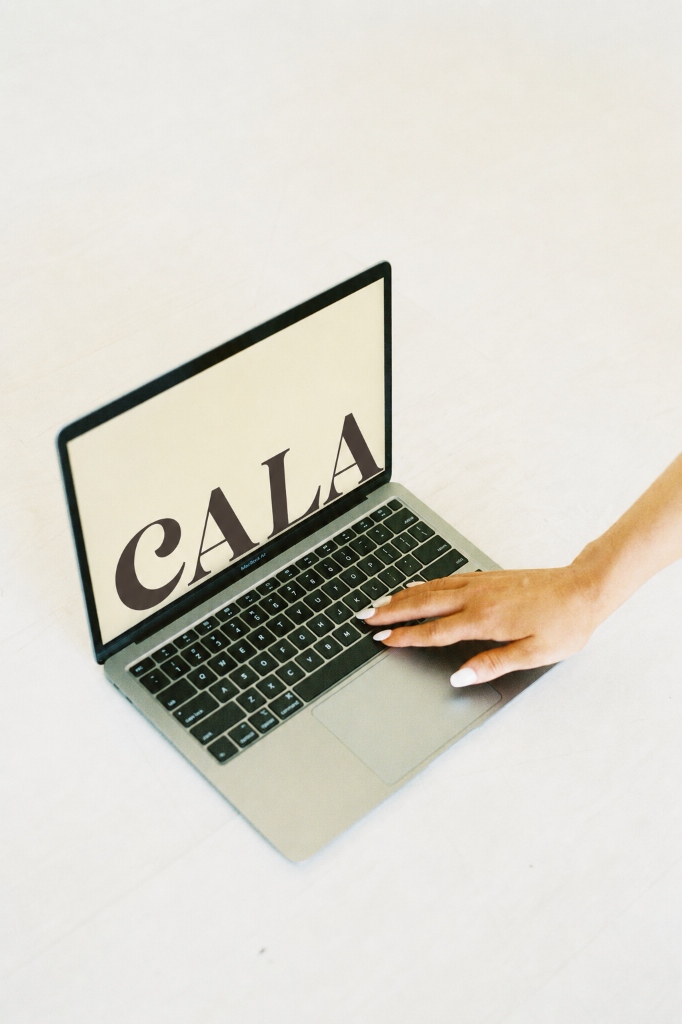 Minimalist Cala setup on white desk